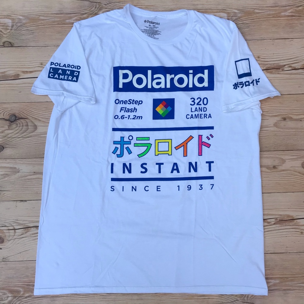 Polaroid Retro White Men’s Cotton T-Shirt